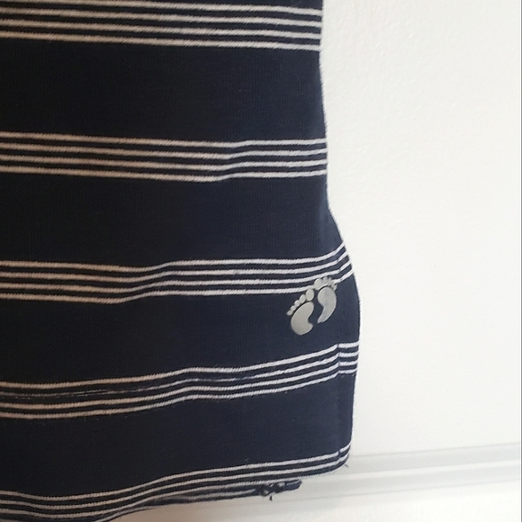 Hang Ten Navy White Stripe Short Sleeve T-shirt Dress UV Protection UPF 50+ M - Picture 6 of 9